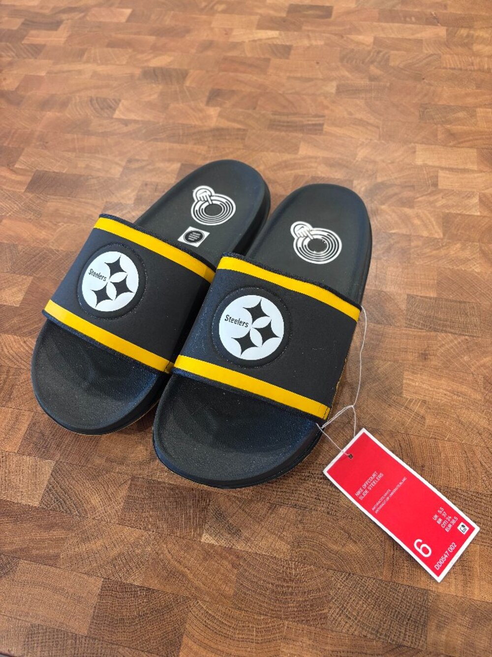Men's Pittsburgh Steelers Nike Offcourt Slides - Size 6